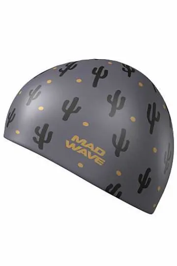 Silicone Swim Caps^Mad Wave Cactus Big