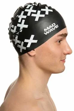Silicone Swim Caps^Mad Wave Cross