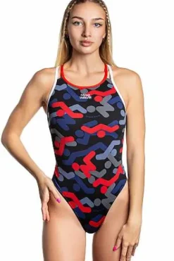 Chlorine Resistant Swimsuits^Mad Wave Crossback Pbt I5