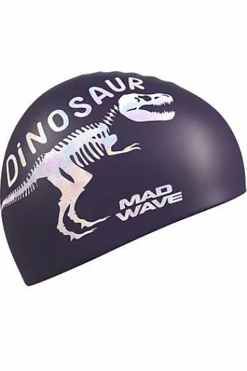 Silicone Swim Caps^Mad Wave Dinosaur