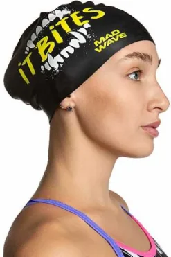 Silicone Swim Caps^Mad Wave It Bites