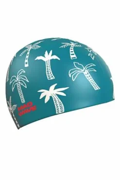 Silicone Swim Caps^Mad Wave Palm Tree